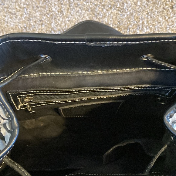 Coach gray canvas backpack purse, ROM-6613 - Picture 7 of 9